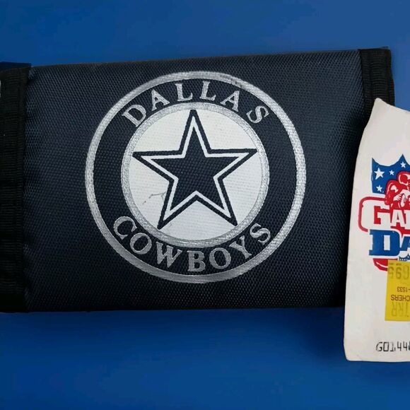 NFL Game Day Dallas Cowboys Hook & Loop Nylon Wallet Star Logo Vintage VTG - Picture 2 of 5